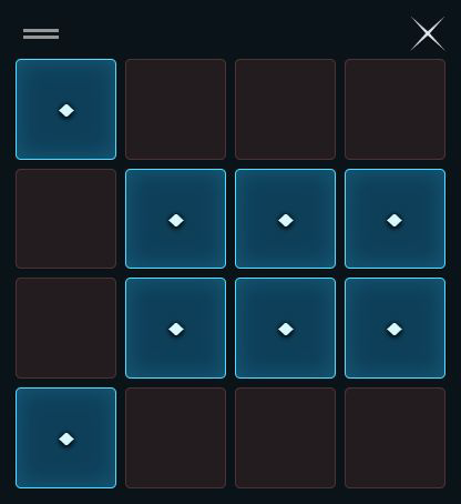 Actual Puzzle Helper displaying the exact same eight blue cells as the game image